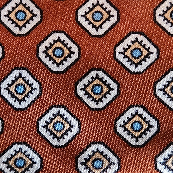 VTG Burt Pulitzer Tie Made Exclusively for Lytle Pressley Clothiers bunt orange - Picture 5 of 9